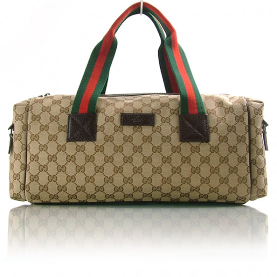 Gucci Monogram GG Small Duffle Bag Brown 1 of 9