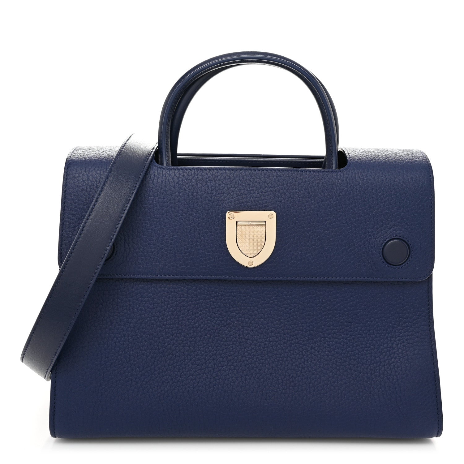 Christian Dior Bullcalf Diorever Flap Navy 1 of 9