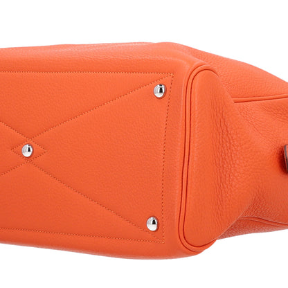 Hermes Taurillon Clemence Victoria II 35 Orange 9 of 9