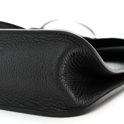 Hermes Taurillon Clemence Halzan 25 Black 11 of 11