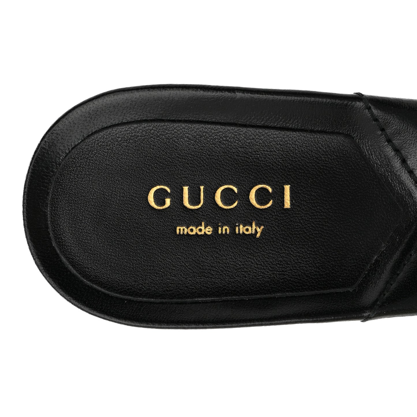 Nappa Matelasse Monochrome GG Marmont 75mm Slide Sandals 37.5 Black