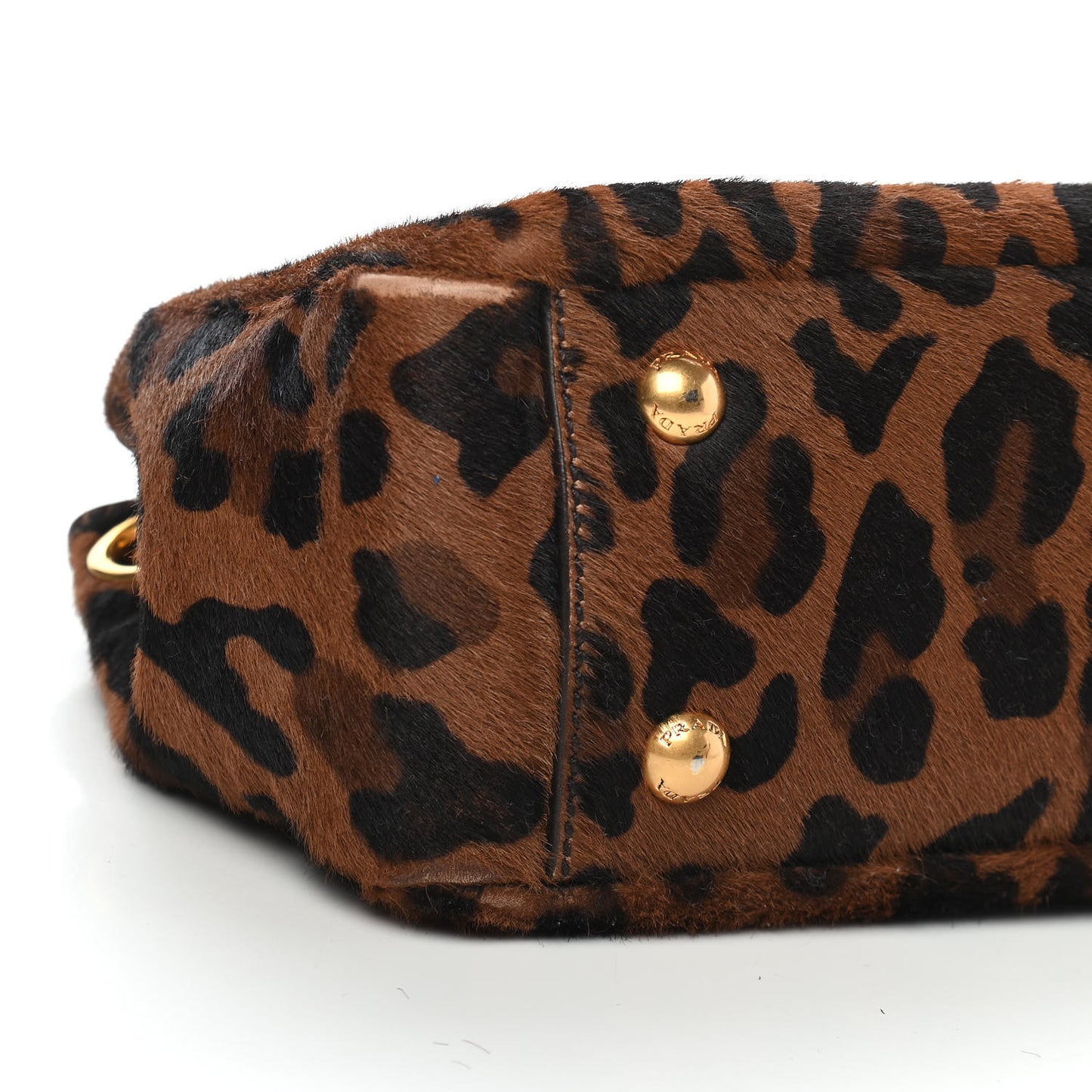 Cavallino Leopard Print Shoulder Bag Cammello
