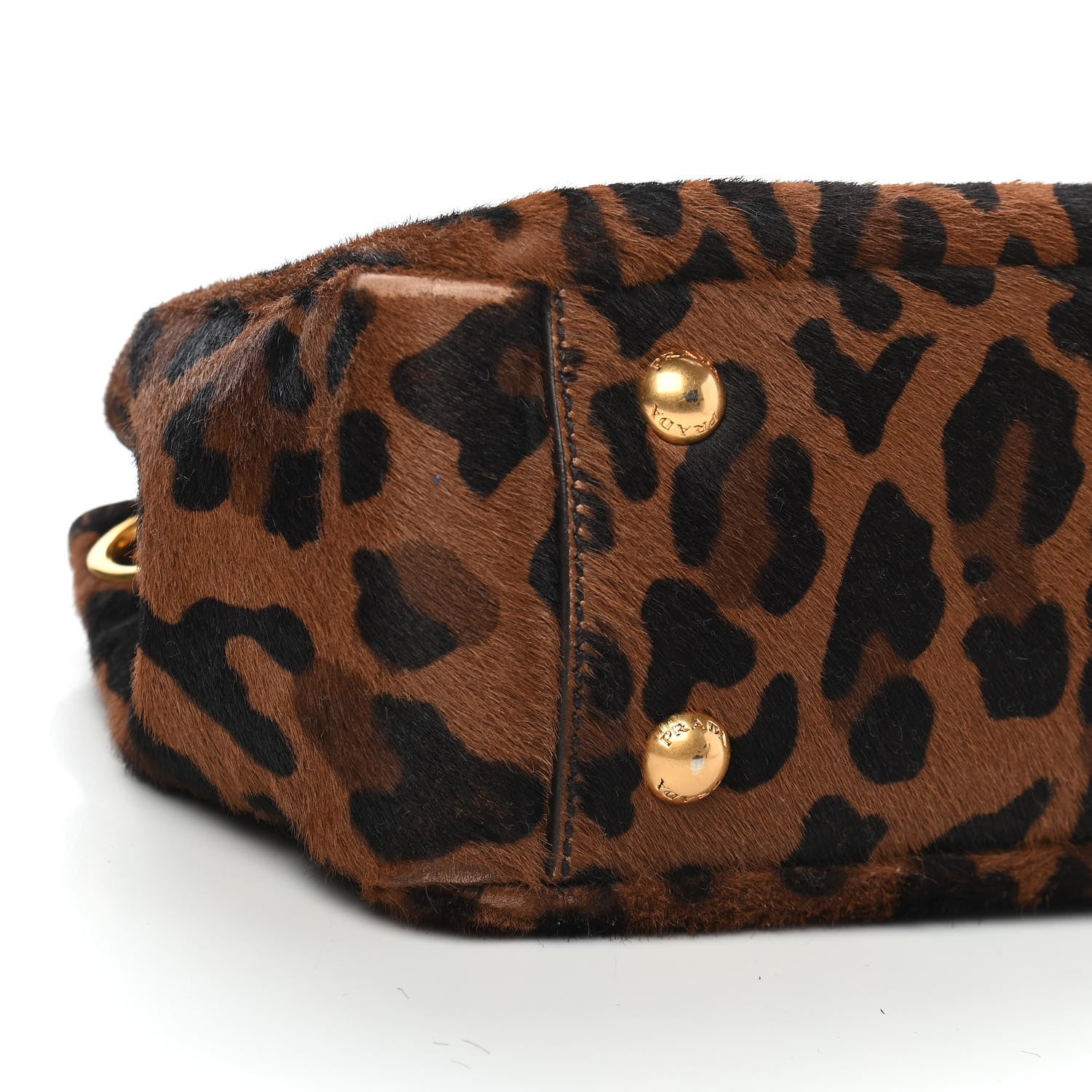 Prada Cavallino Leopard Print Shoulder Bag Cammello 9 of 11