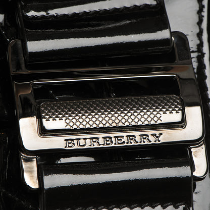 Burberry Patent Quilted Small Eastmore Landscape Tote Black 9 of 15