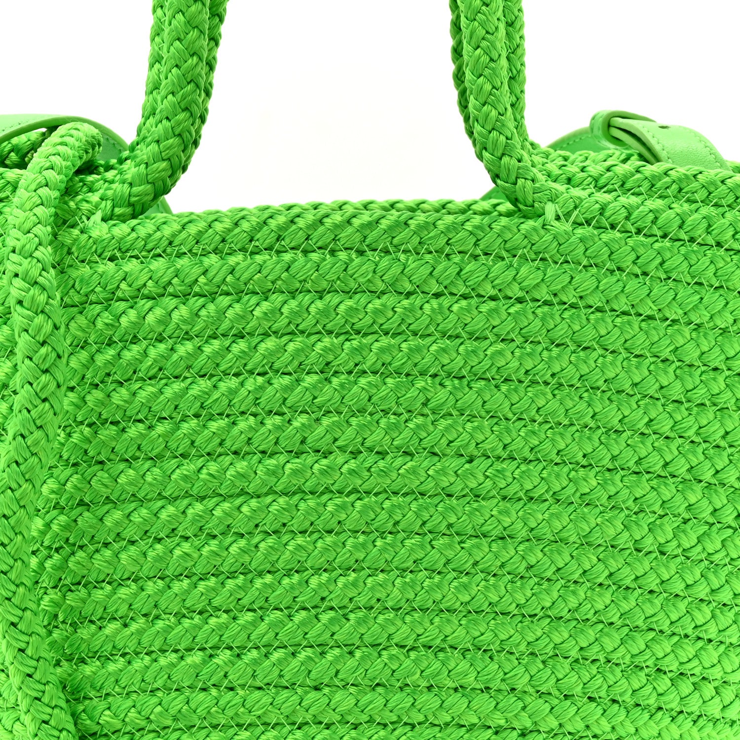 Balenciaga Nylon Lambskin Woven Small Ibiza Basket With Strap