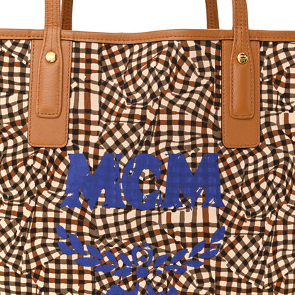 MCM Visetos Medium Liz Reversible Shopper Tote Cognac 11 of 17