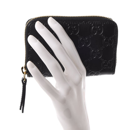 Gucci Guccissima Zip Around Card Case Black 2 of 7