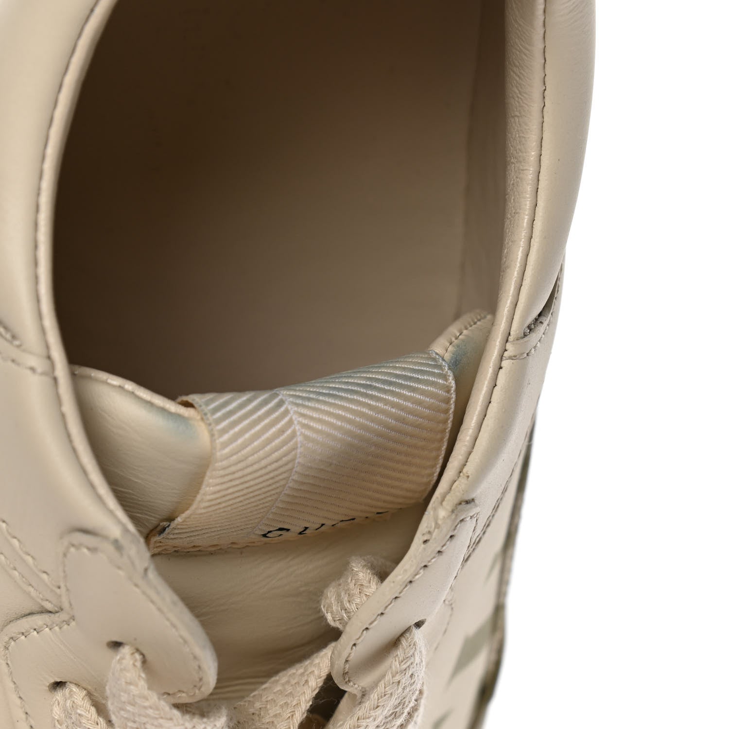 Gucci Calfskin Logo Womens Rhyton Sneakers 39 Ivory 18 of 20
