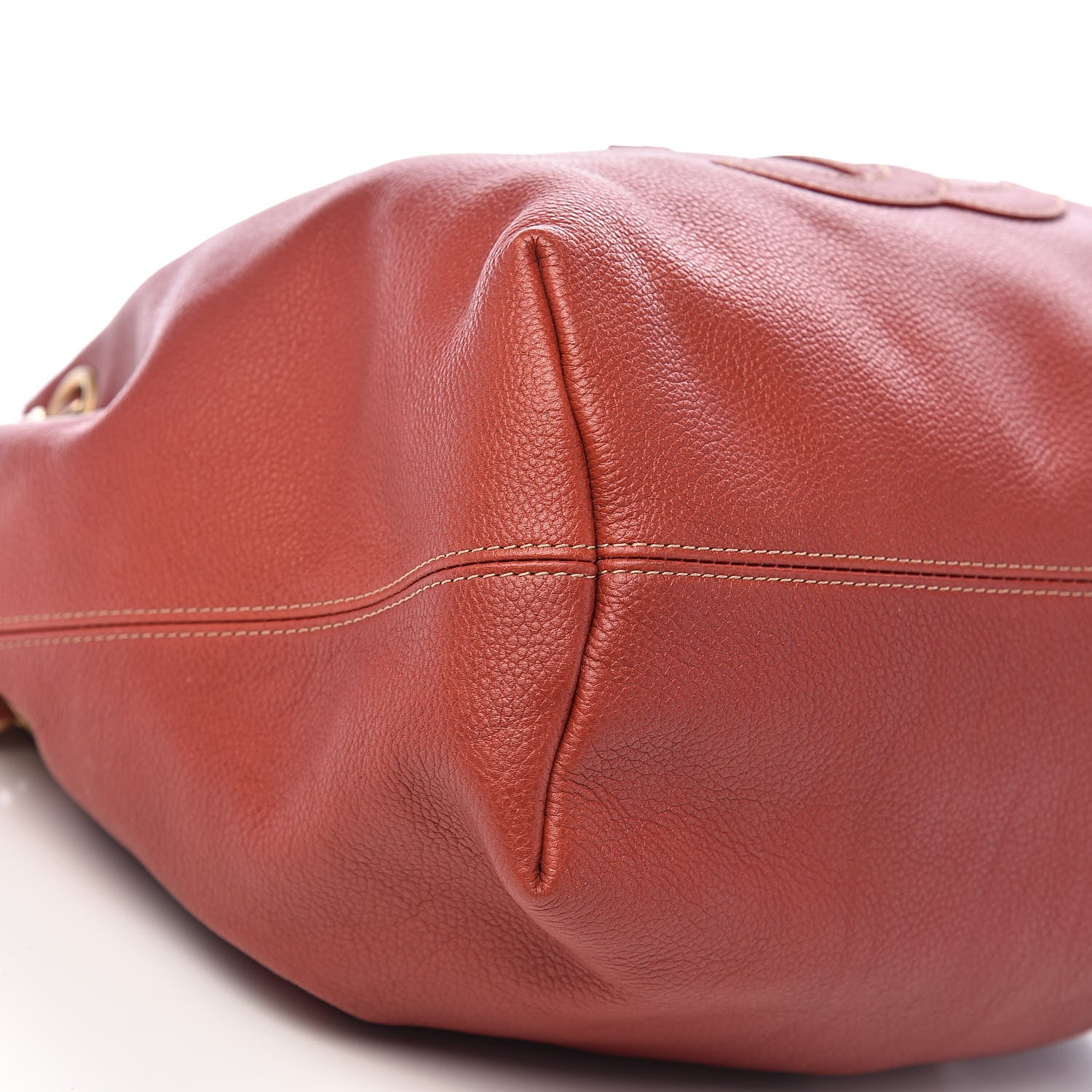 Chanel Grained Calfskin CC Drawstring Bucket Bag Red 9 of 11