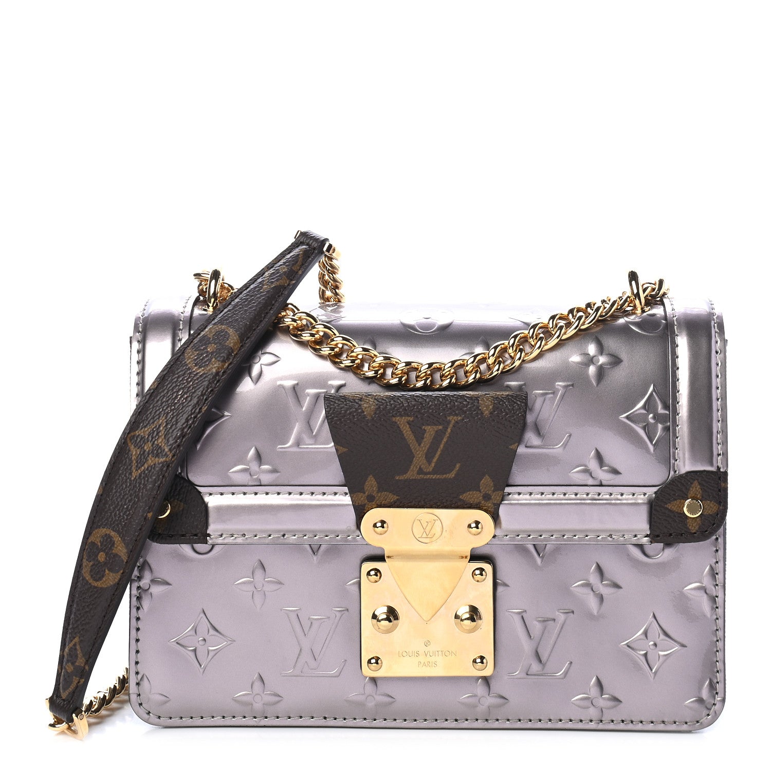 Louis Vuitton Vernis Epi Monogram Wynwood Metallic Taupe Grey 1 of 4