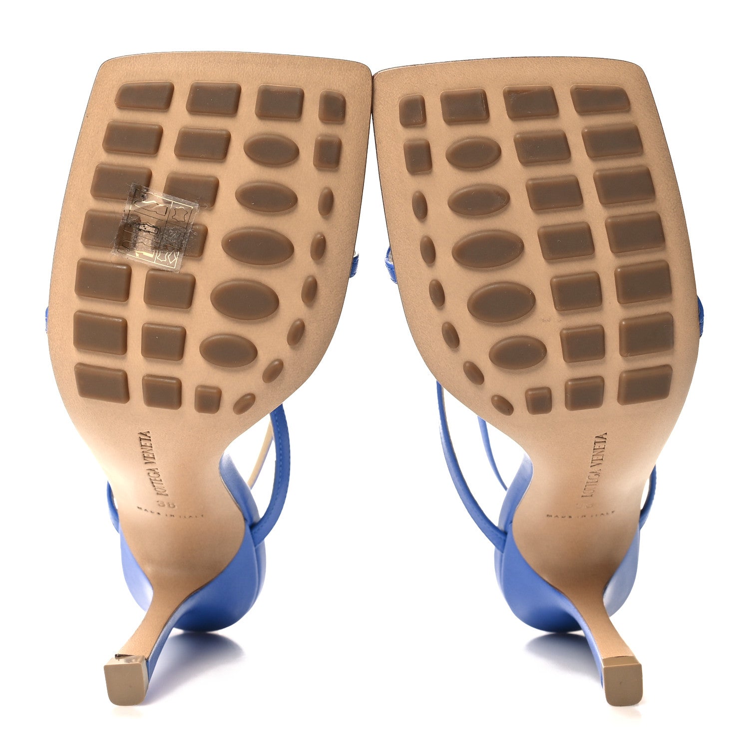 Bottega Veneta Lambskin Stretch Multi Strap 90mm Sandals 38 Aquarium 5 of 7