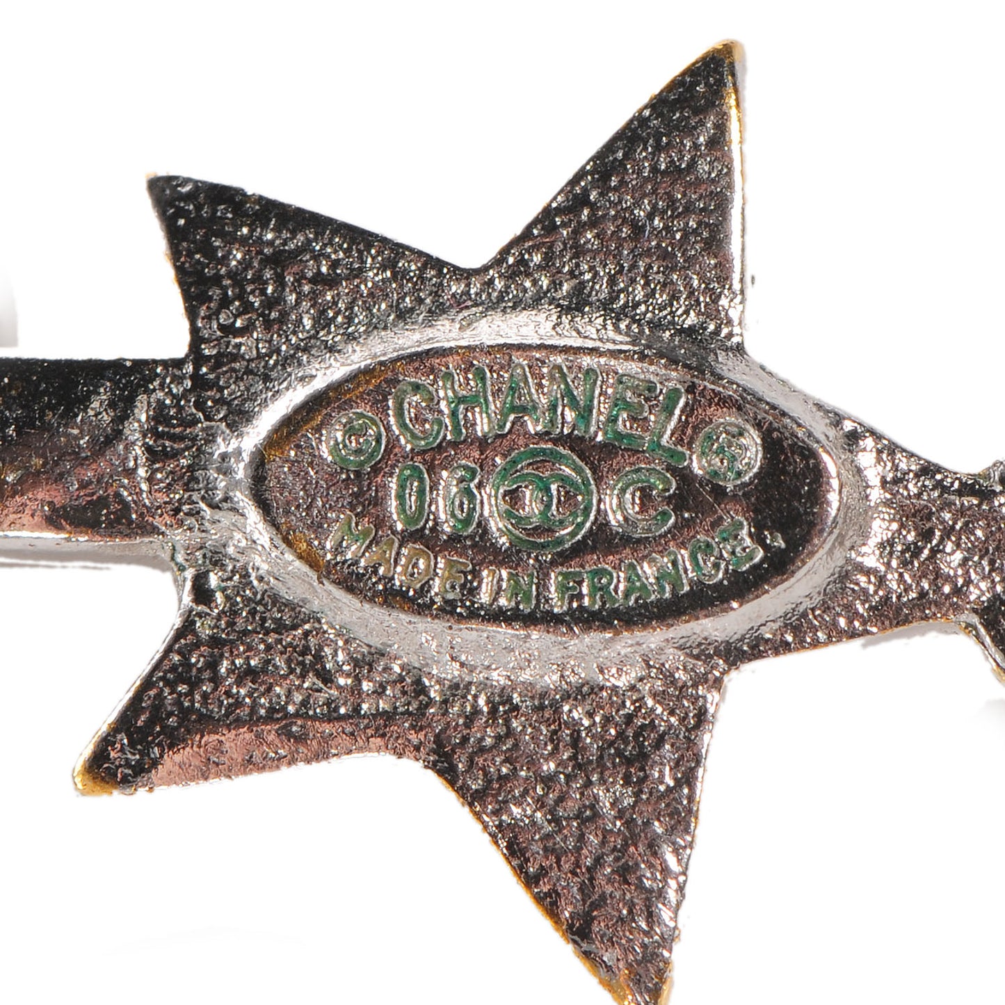 Crystal CC Star Pendant Necklace Silver