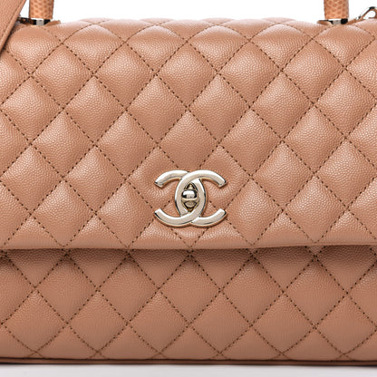 Chanel Caviar Lizard Embossed Quilted Small Coco Handle Flap Brown 7 of 10