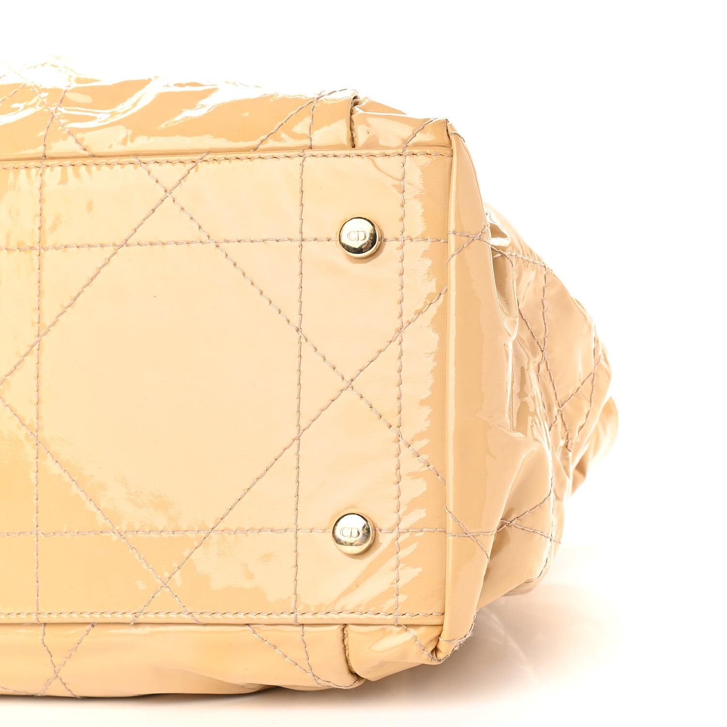 Christian Dior Patent Cannage Medium Le Trente Tote Beige 9 of 10