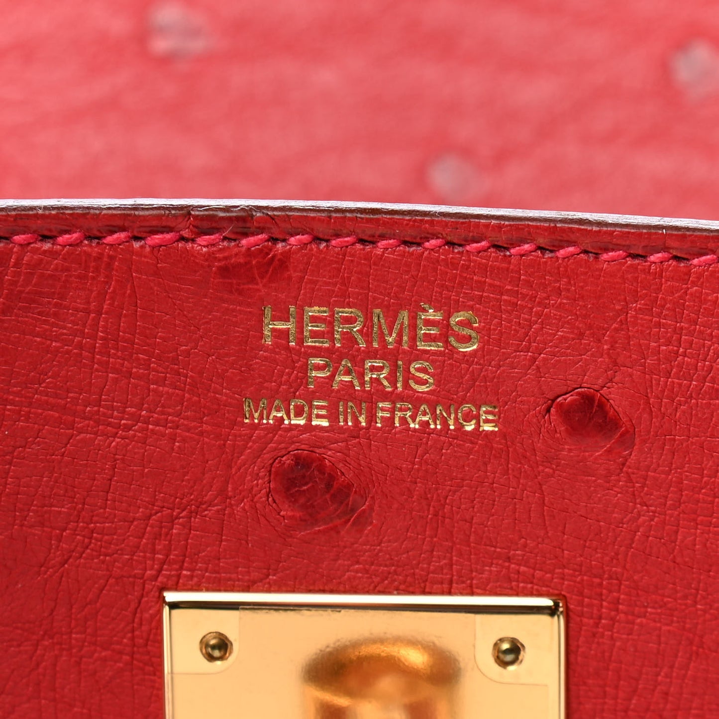 Ostrich Birkin 30 Rouge Vif