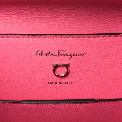 Salvatore Ferragamo Calfskin Trifolio Swing Bag Peonia 6 of 9
