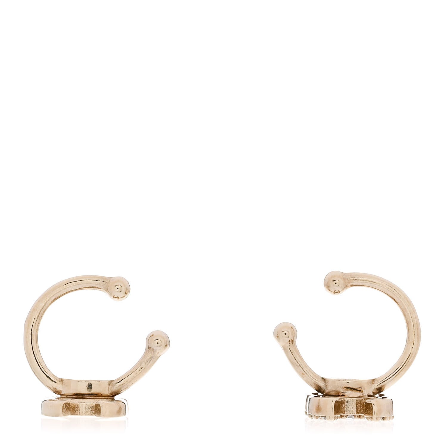Chanel Metal Strass Lip Ring Set Gold 3 of 5