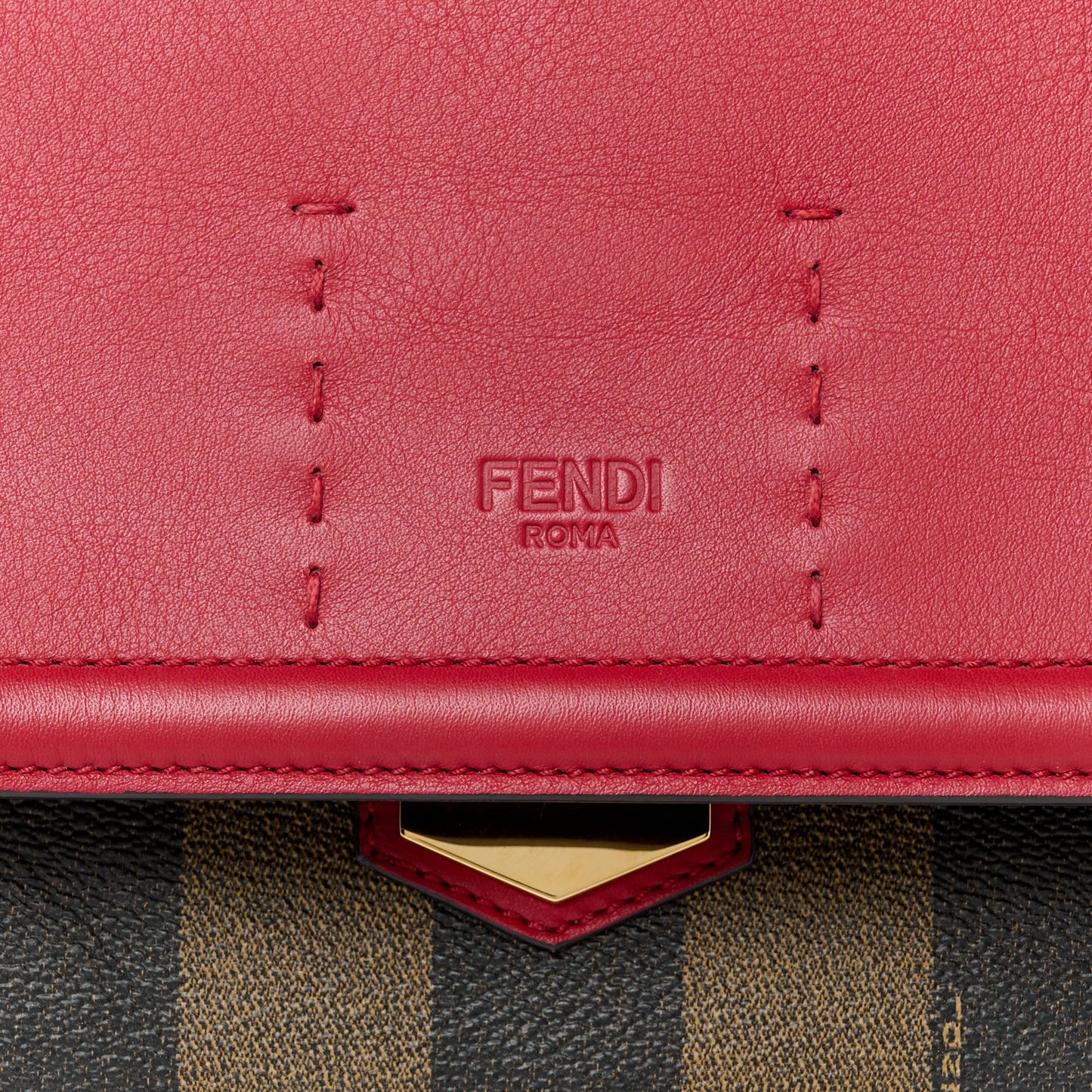 Pequin Spalmati Vitello Flamingo Shoulder Bag Tobacco Red