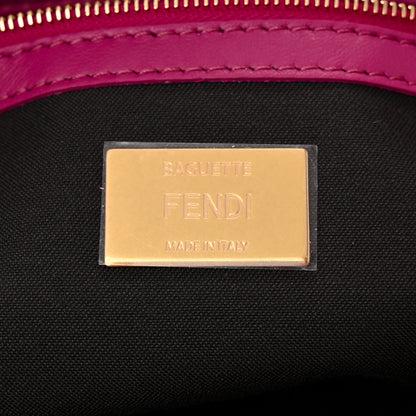 Fendi Nappa FF 1974 Embossed Baguette Ciclamino Pilar 6 of 10