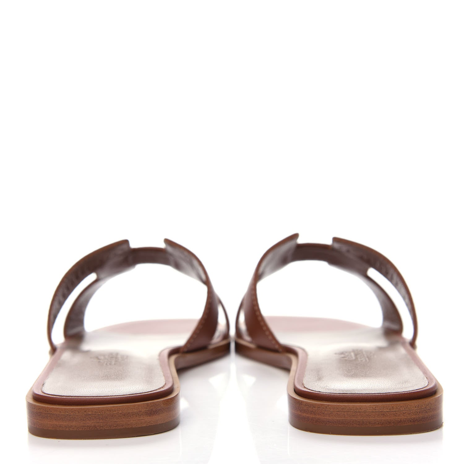 Hermes Box Calfskin Oran Sandals 37.5 Gold 7 of 11