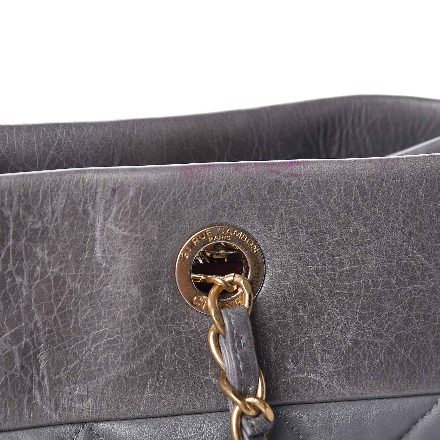 Chanel Calfskin Quilted Large Soft Elegance Tote Grey 11 of 12