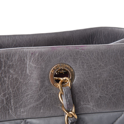 Chanel Calfskin Quilted Large Soft Elegance Tote Grey 11 of 12