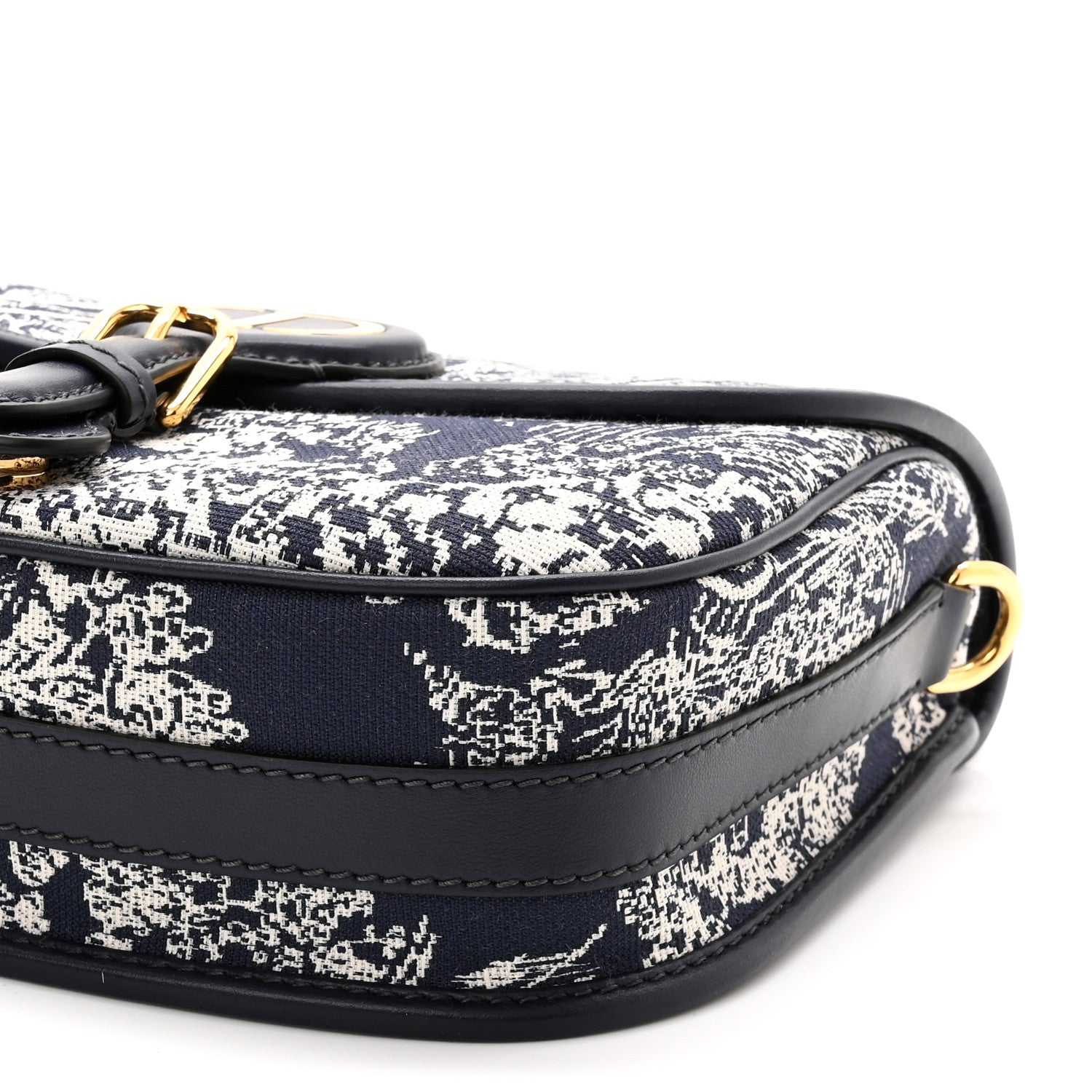 Christian Dior Canvas Toile de Jouy Reverse Embroidered Medium Bobby Flap Blue 9 of 9