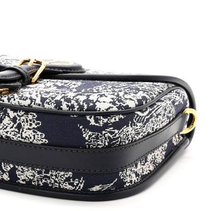 Christian Dior Canvas Toile de Jouy Reverse Embroidered Medium Bobby Flap Blue 9 of 9