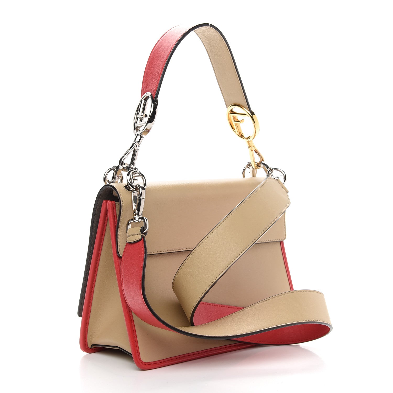 Fendi Vitello Century F is Fendi FF Embossed Kan I Shoulder Bag Amido Fiamma 3 of 10