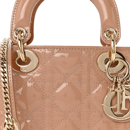 Christian Dior Patent Cannage Mini Lady Dior Light Pink 8 of 12