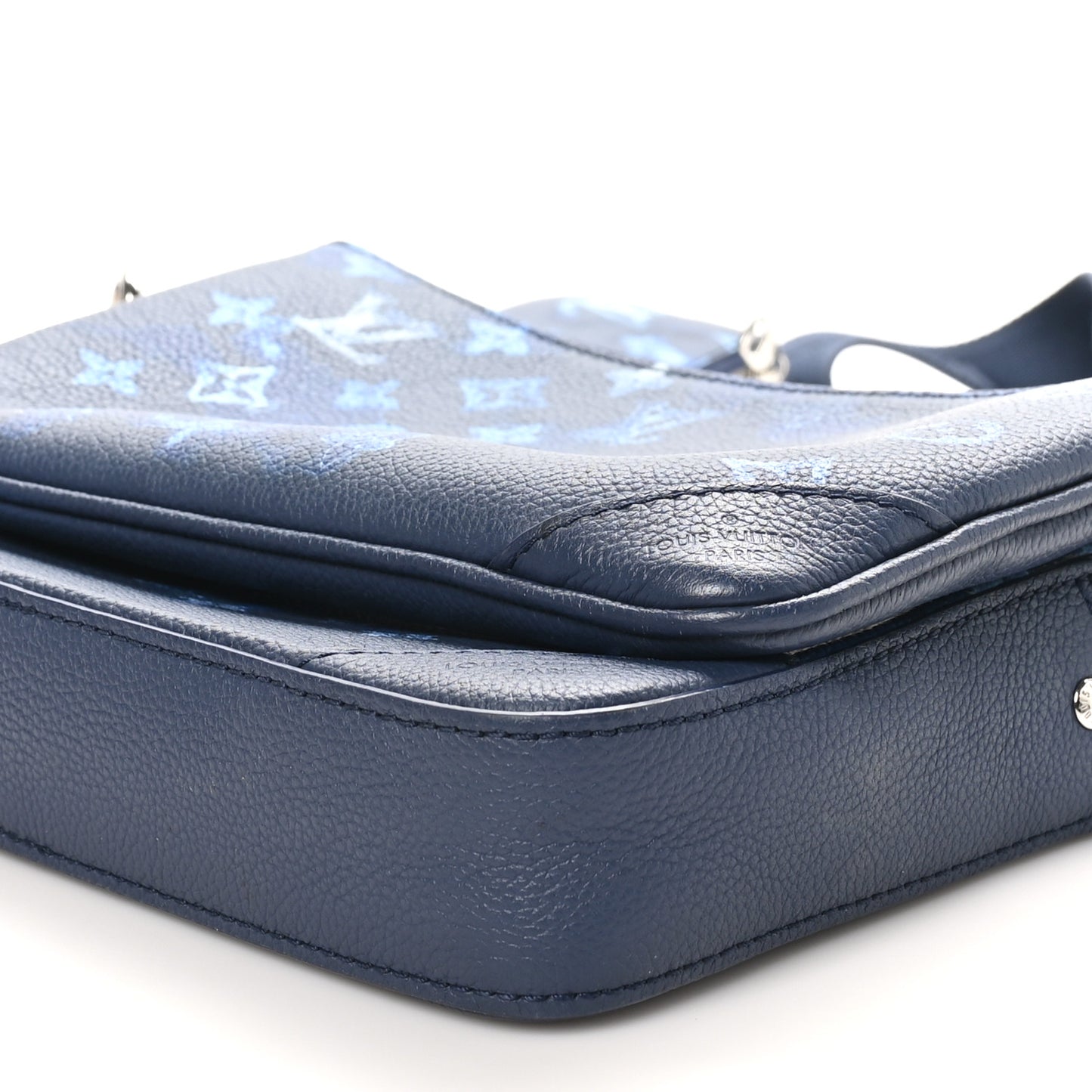 Monogram Ink Watercolor Trio Messenger Bag Blue