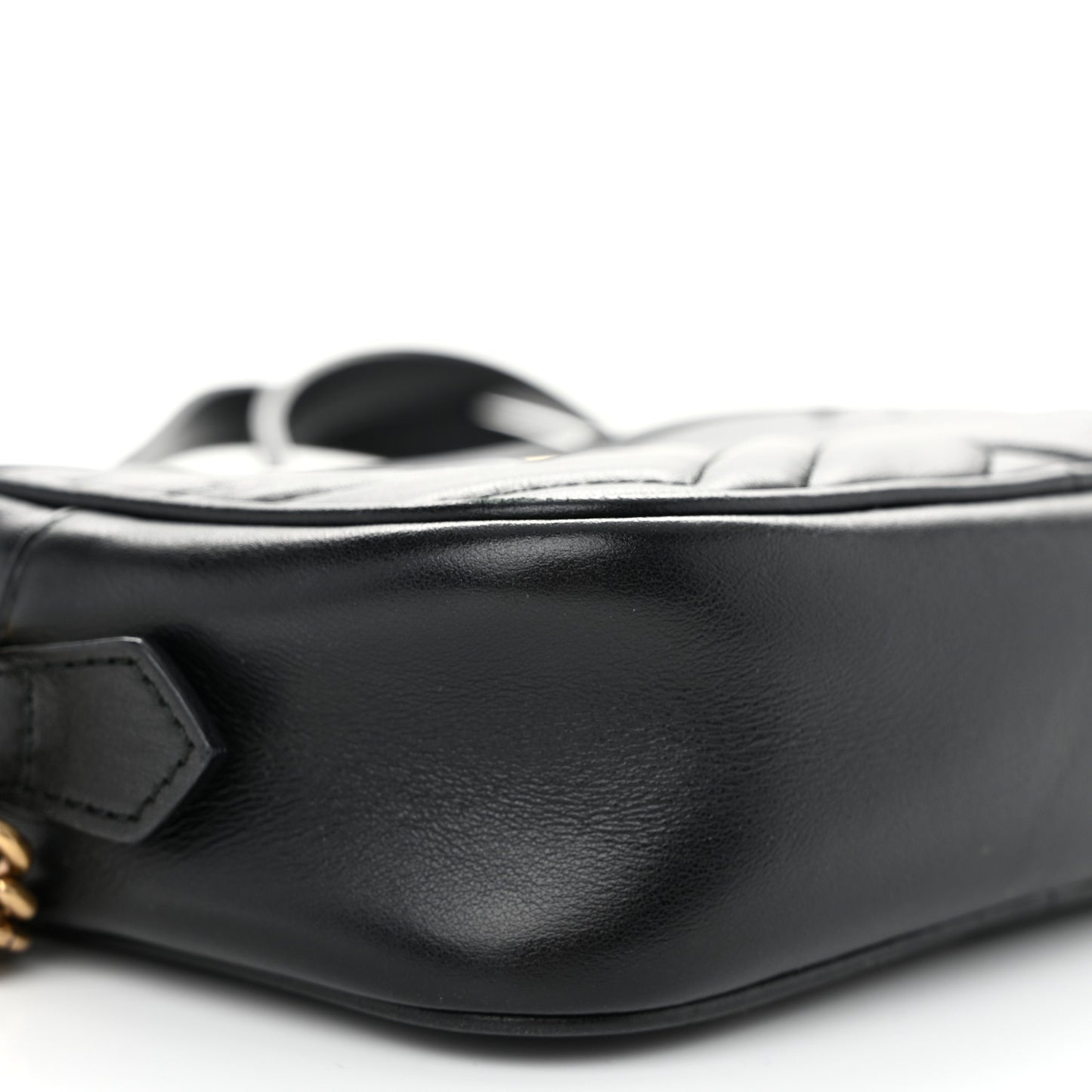 Calfskin Matelasse Mini GG Marmont Chain Shoulder Bag Black