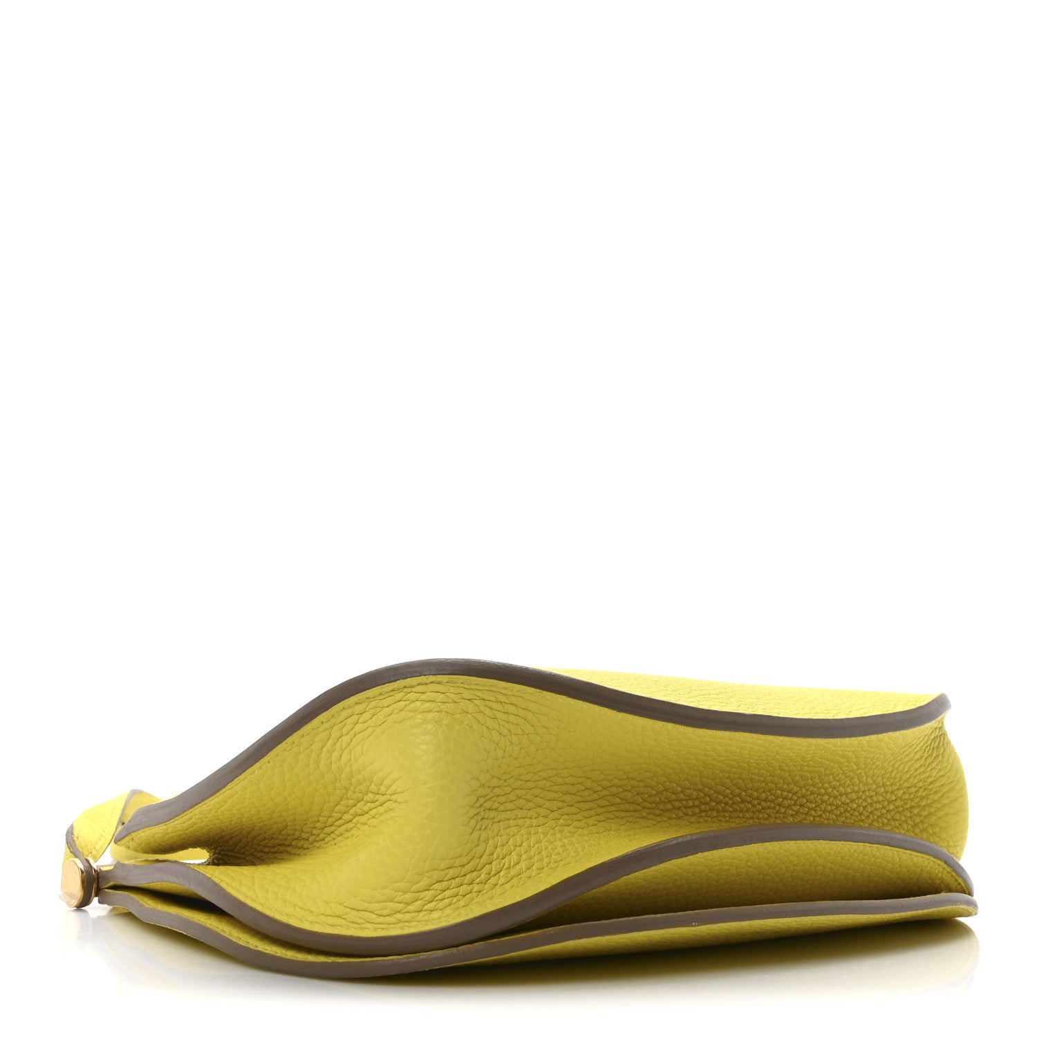 Hermes Taurillon Clemence Chevre Mysore Saut 25  Lime 4 of 9