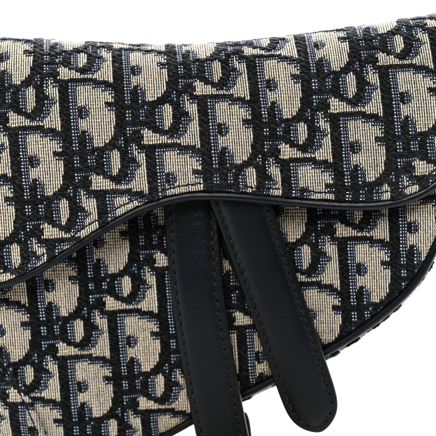Christian Dior Oblique Mini Saddle Bag Blue 8 of 10