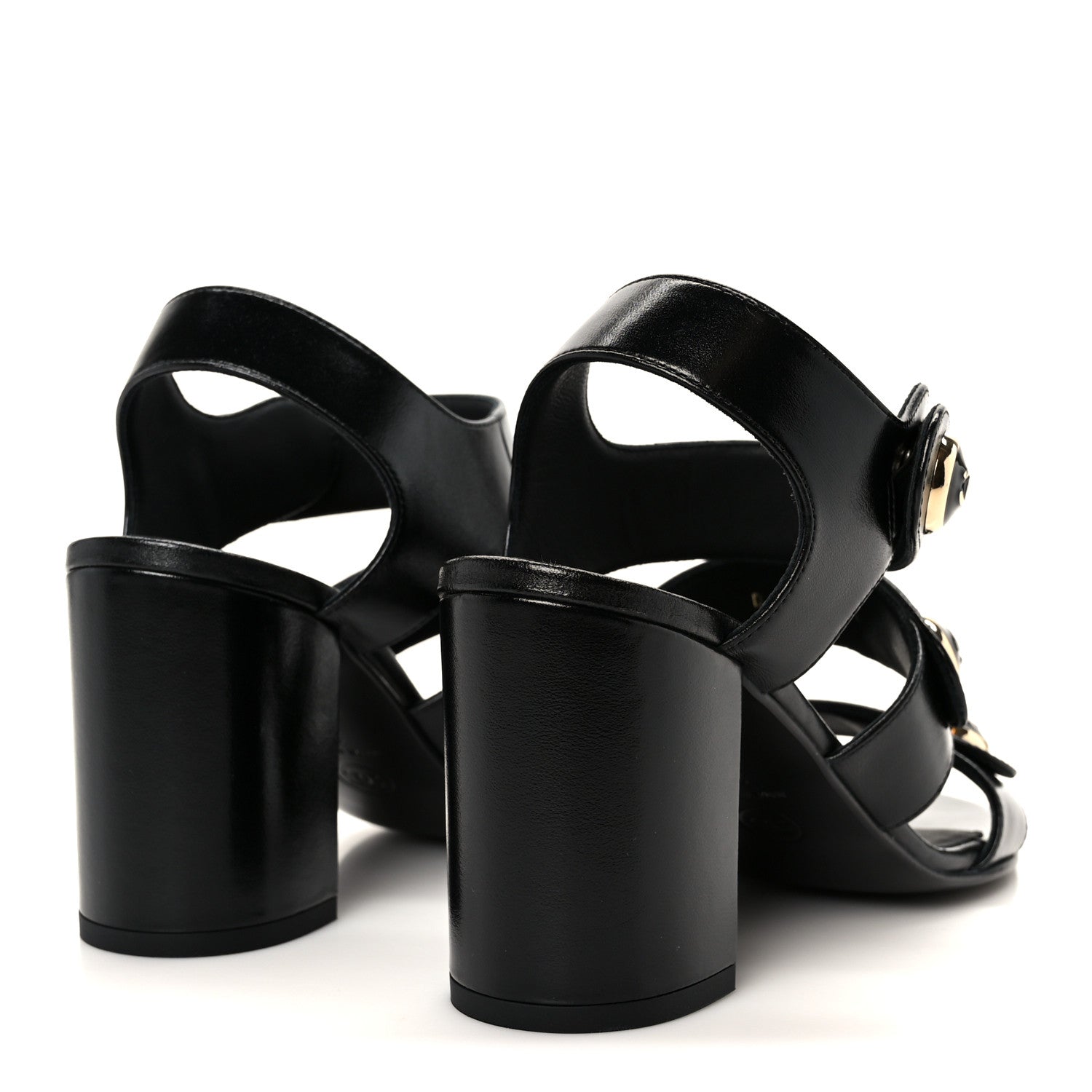 Chanel Shiny Calfskin CC Sandals 37 Black 1833662 – FASHIONPHILE