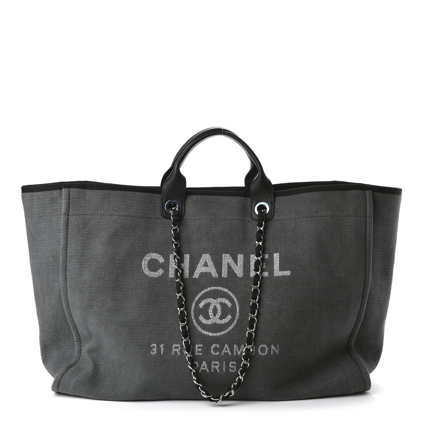 Canvas Extra Large Deauville Tote Grey