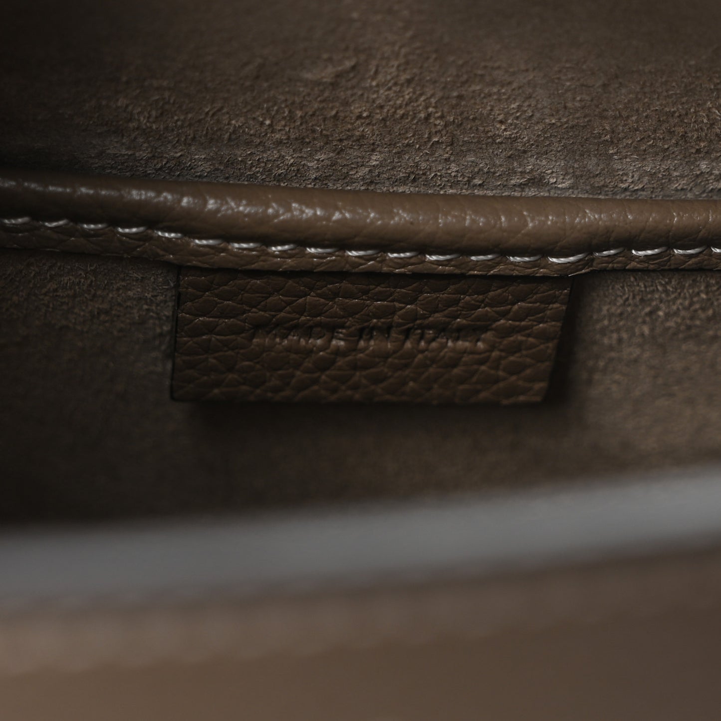 Drummed Calfskin Nano Luggage Souris