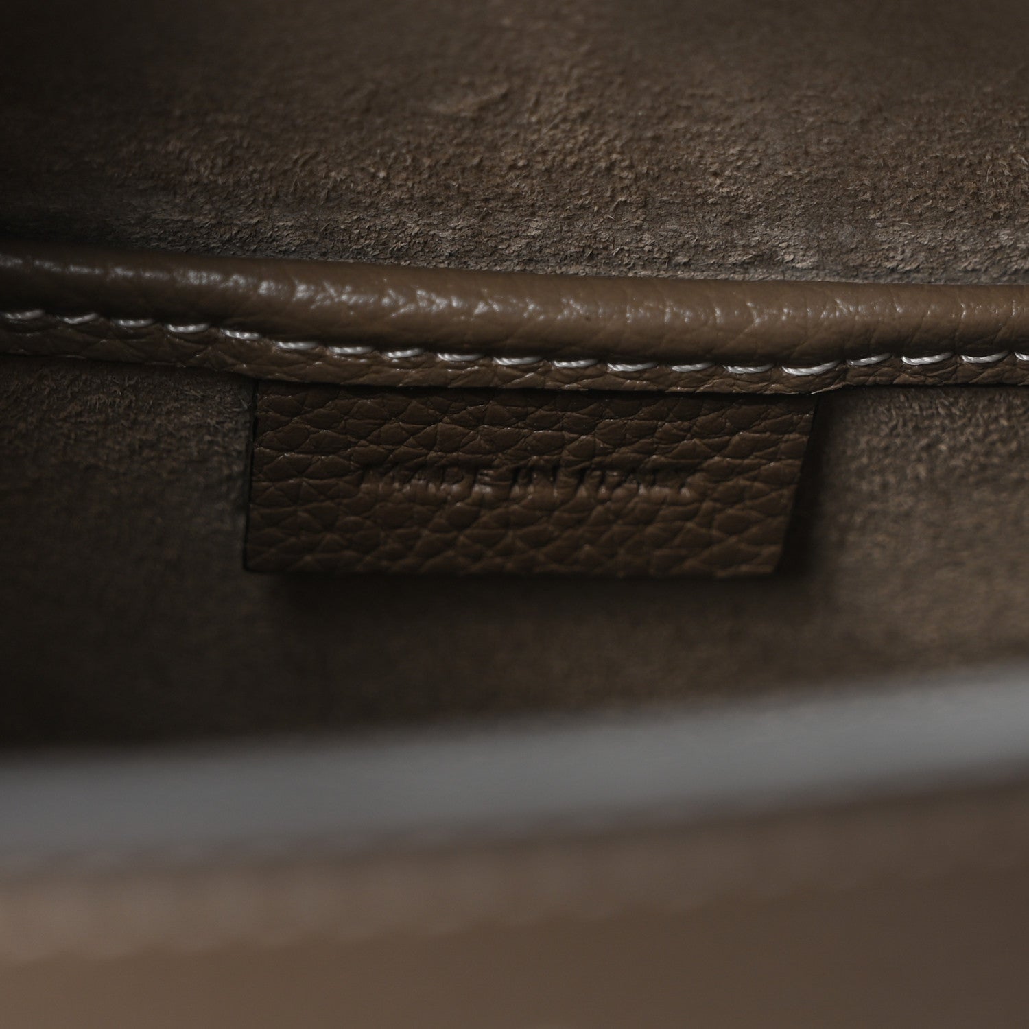 Celine Drummed Calfskin Nano Luggage Souris 7 of 10
