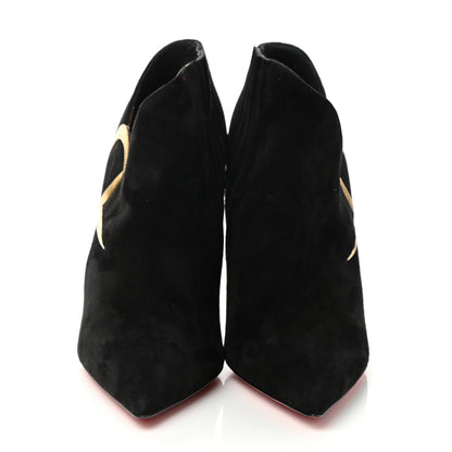Christian Louboutin Suede VV Specchio 100 Booties 39.5 Black 2 of 8