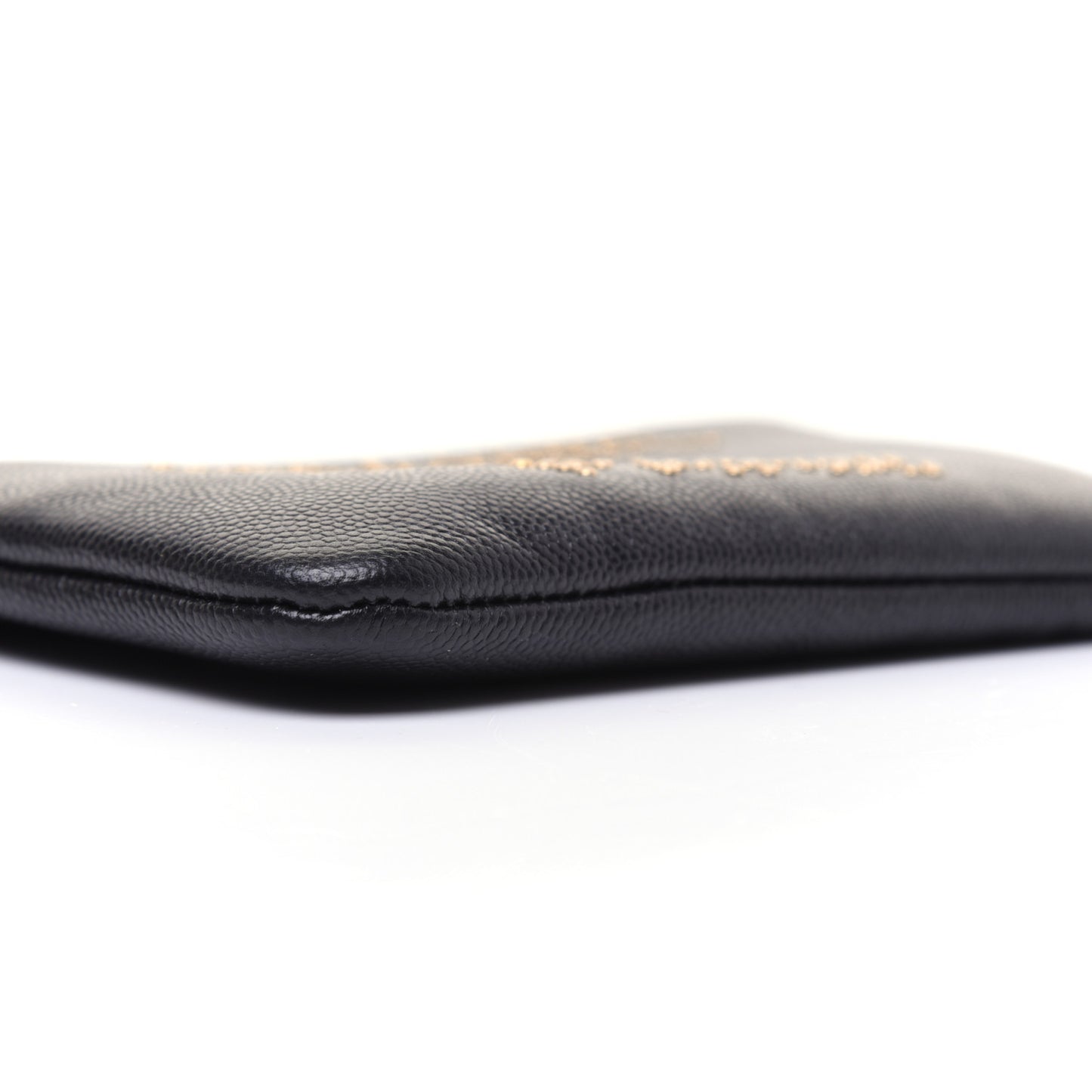 Caviar Studded Deauville Cosmetic Pouch Black