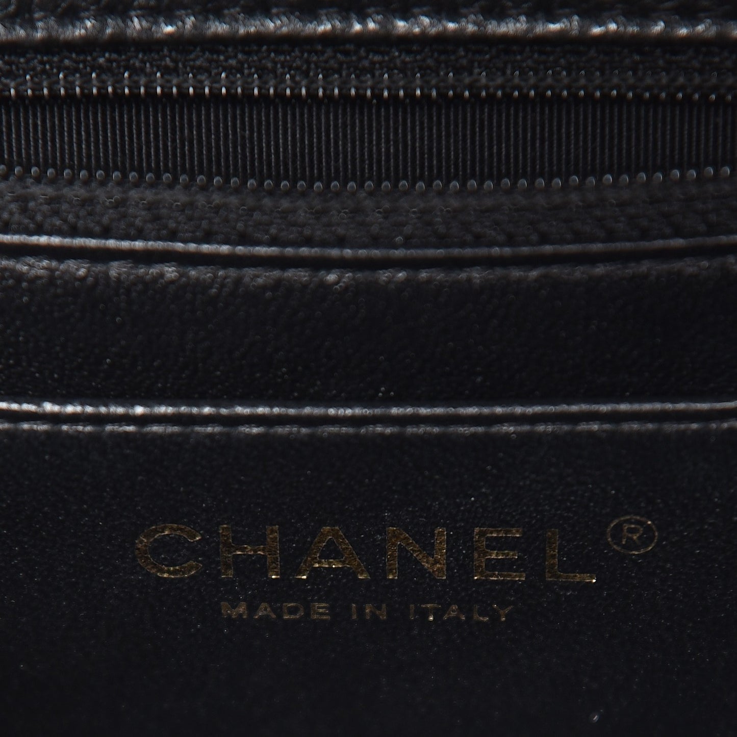 Caviar Quilted Mini Square Flap Dark Charcoal