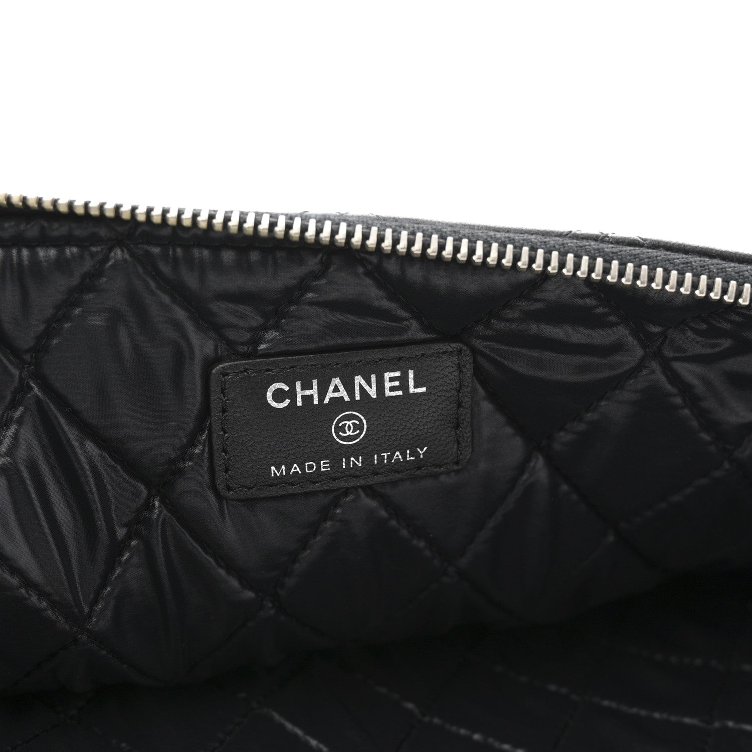 Chanel Lambskin Double Stitch Quilted Cosmetic Case Black 6 of 6