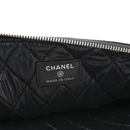 Chanel Lambskin Double Stitch Quilted Cosmetic Case Black 6 of 6