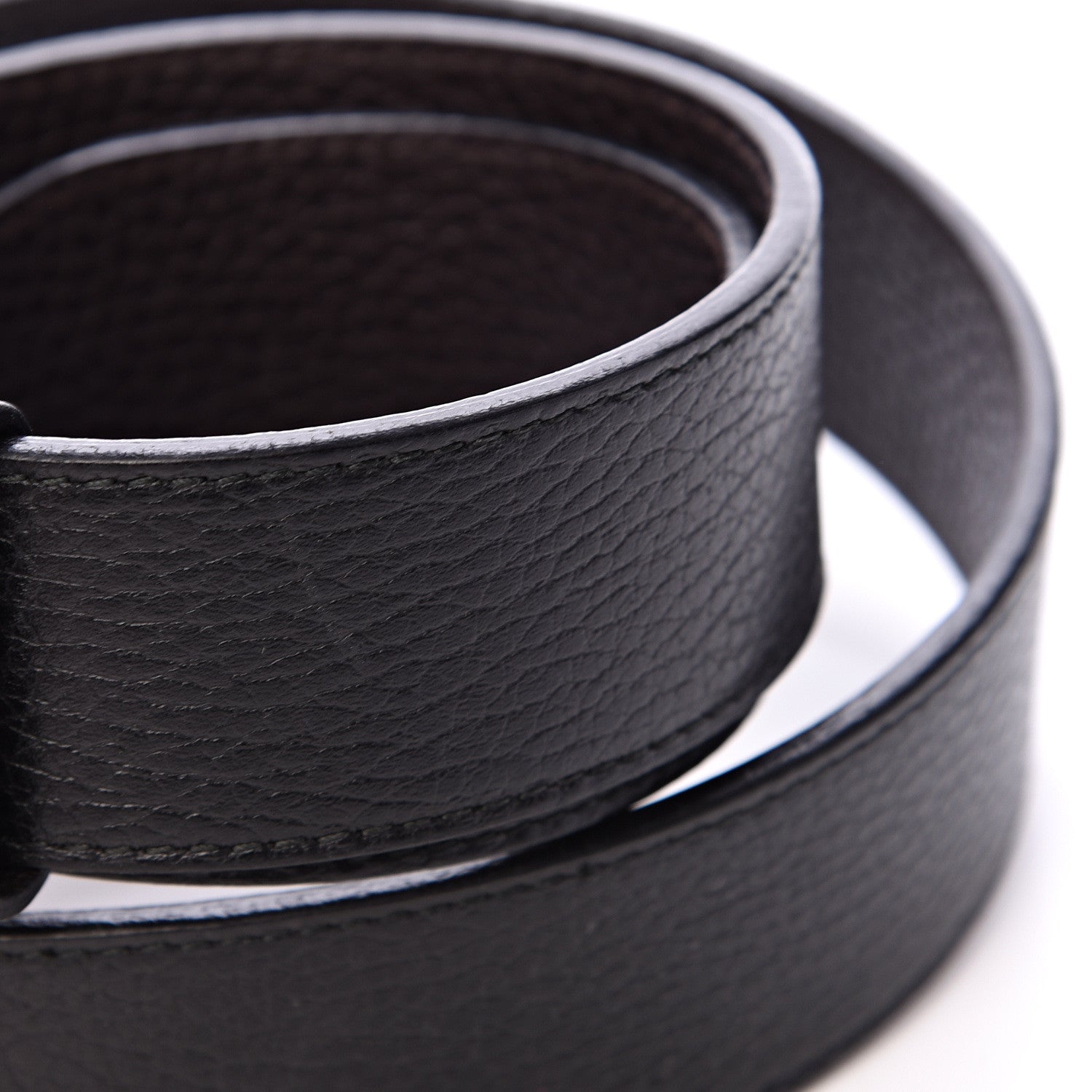 Gucci Calfskin Double G Reversible 37mm Belt 105 42 Black Cocoa 6 of 8