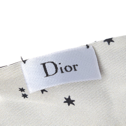 Christian Dior Silk Zodiac Cancer Mitzah Scarf Black 4 of 5