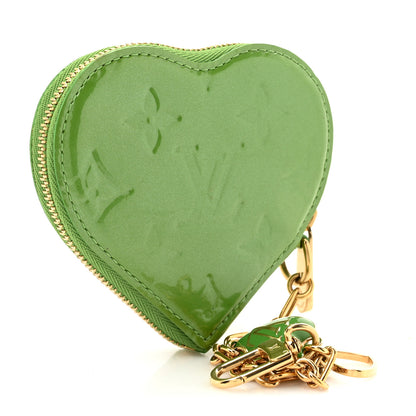 Louis Vuitton Vernis Heart Coin Purse Vert Tonic 3 of 6