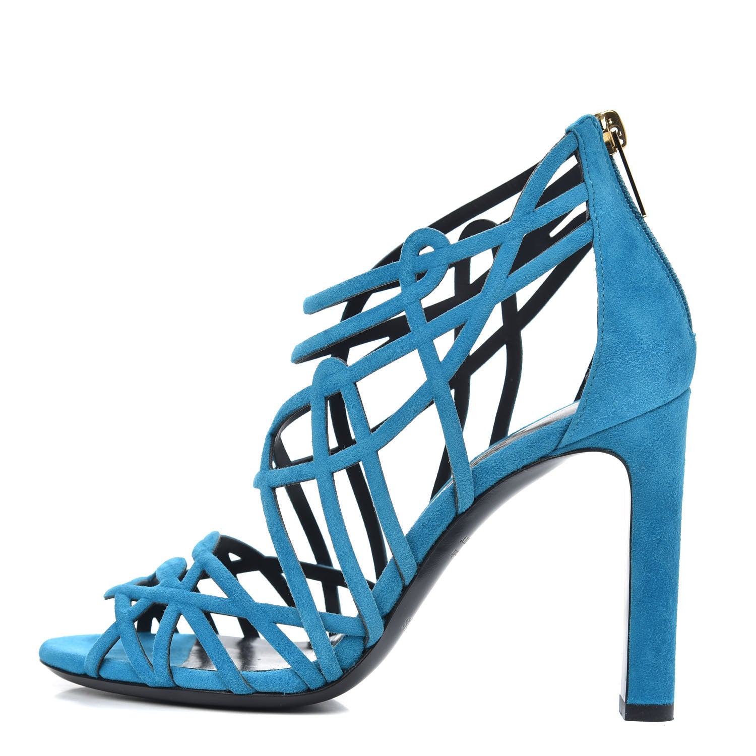 Hermes Suede Moon Sandals 36 Bleu Thalassa 1 of 10