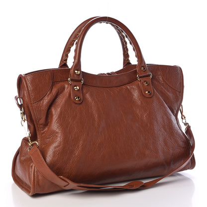 Balenciaga Agneau Classic Gold Hardware City Marron Cognac 3 of 10
