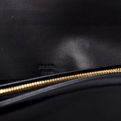 Prada Tessuto Nylon Soft Calf Continental Flap Wallet Black 8 of 8