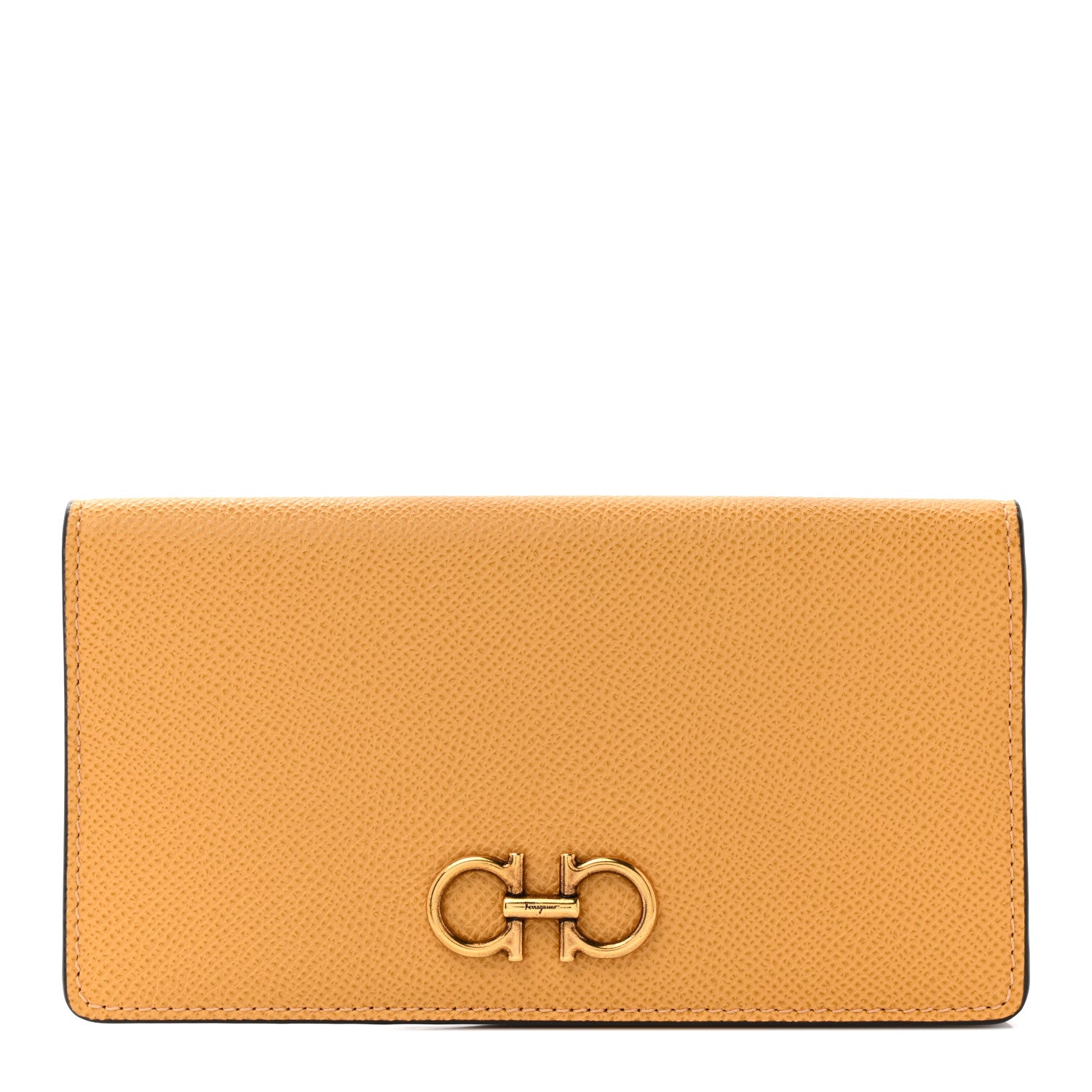 Salvatore Ferragamo Grained Calfskin Gancini Continental Wallet Langur 1 of 9
